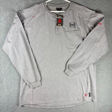 Ariat FR Work Flame Resistant Henley Shirt Mens XXL CAT 2 Silver Fox Heather