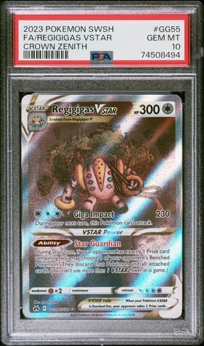 PSA 10 Regigigas VSTAR GG55/GG70 Pokemon 2023 SWSH Crown Zenith Galarian Gallery