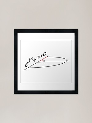 Euler's identity with half a unit c Framed Wall Art Poster Canvas Print Picture