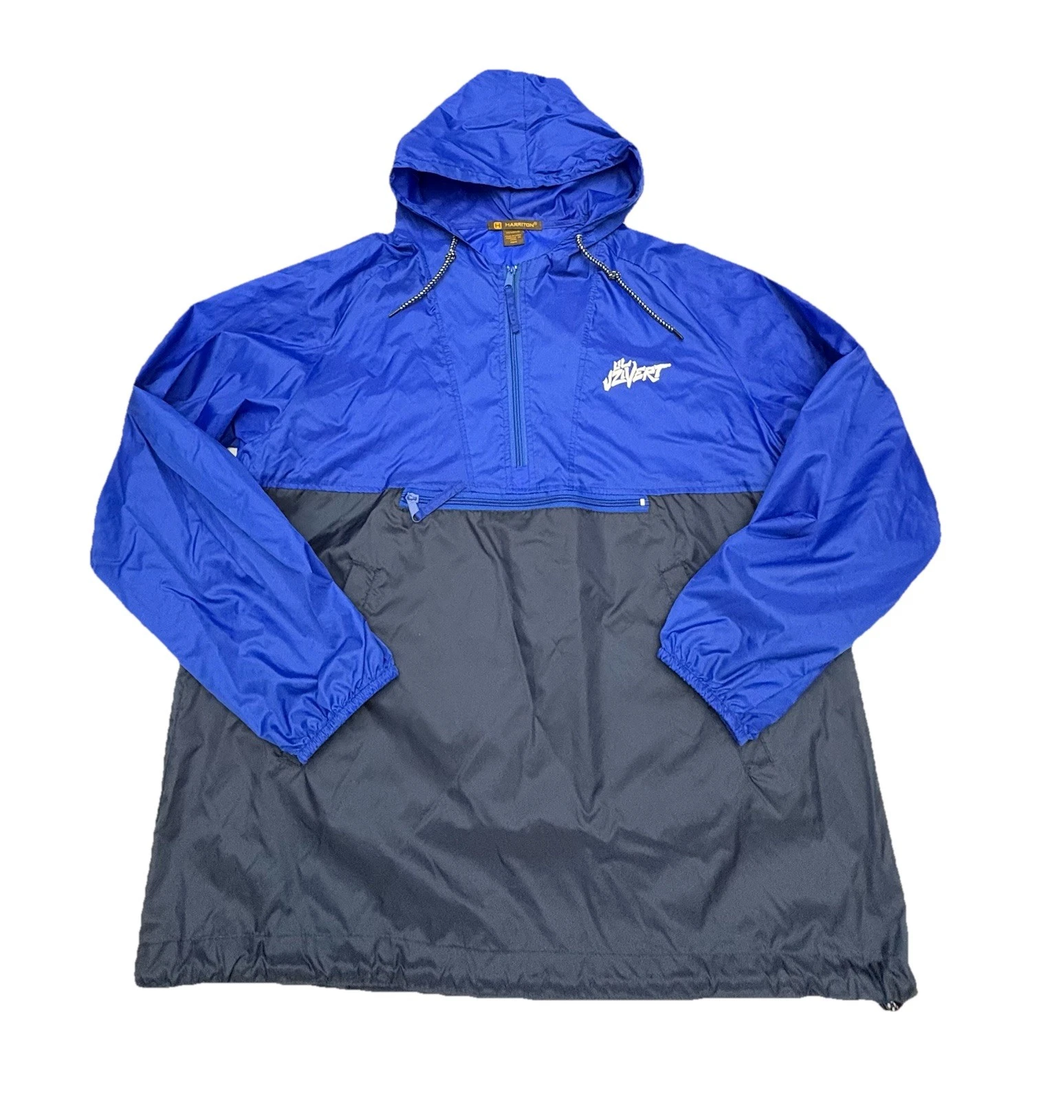 Lil Uzi Vert Windbreaker Jacket Harriton M750 Packable Anorak Blue Size Medium
