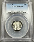 1944-D Mercury Dime 10c - PCGS MS67FB - Blast White Choice PQ