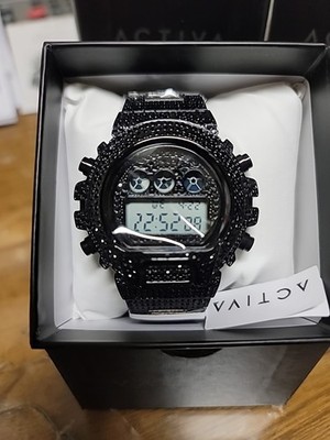 Invicta Acw4019-007 Black Crystals Brand New Iced Digital Watch