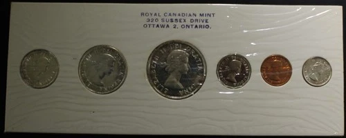 Canada 1960 Mint Proof Like Set In Cardboard Holder With Pliofilm (BBX)