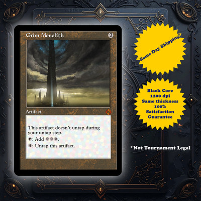 Grim Monolith - High Quality Custom Art Playtest card for MTG - Commander EDH