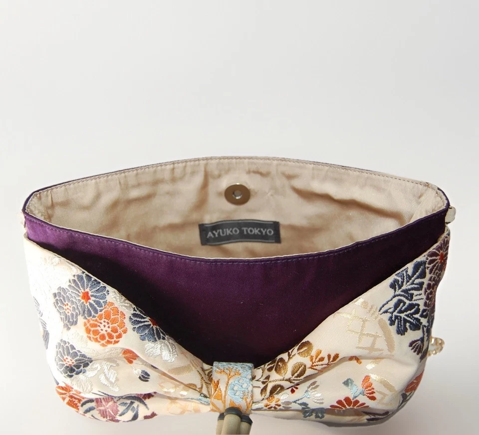 Bolso sin asas Obi kimono de seda único en su tipo | Bolso sin asas japonés hecho a mano Foto 4 de 4