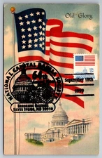 #1623 Flag over Capitol Maxi Card on Vintage PC w/Pictorial Cancel