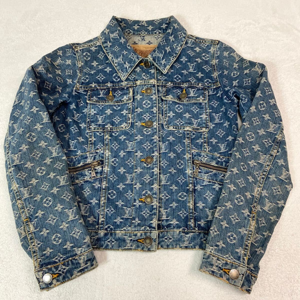 LOUIS VUITTON デニムジャケット 青(デニム) 4103425M0107 Used Louis Vuitton Monogram Denim Jacket Size 34 Blue | eBay