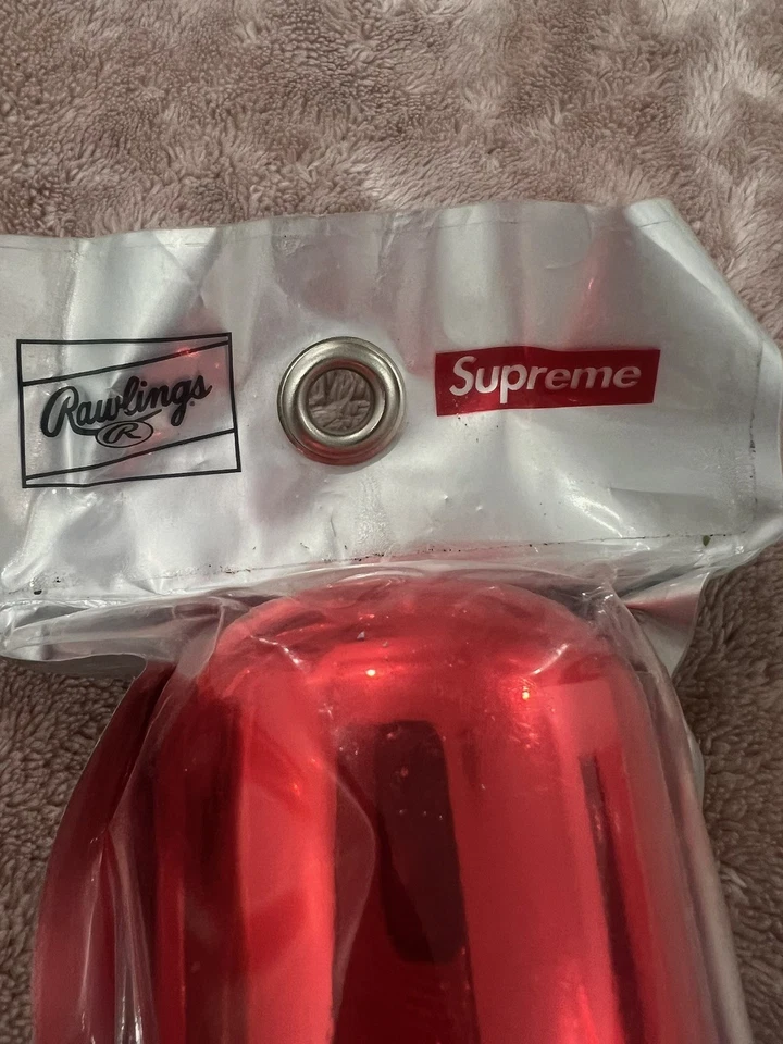 Бейсбольная бита Supreme Rawlings из хромированного клена дерева красная совершенно новая готова к отправке - Изображение 4 из 4