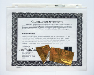 Unused Apollo Era Kapton Spacecraft Foil Remnants w/ COA