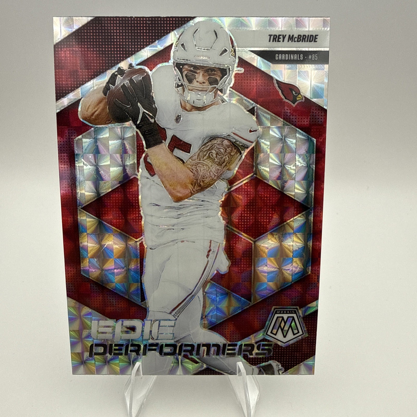 2025 Panini Mosaic Trey McBride Epic Performers Mosaic Arizona Cardinals #10
