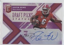 2018 Panini Elite Draft Picks Status Purple Die-Cut /99 Javon Wims #176 Auto h3a