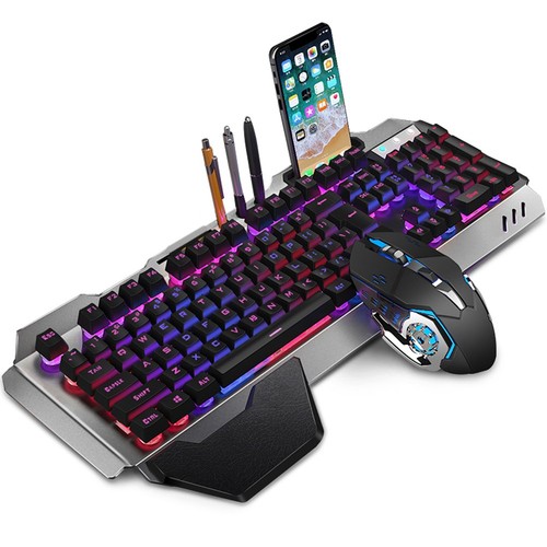 `Wiederaufladbare Tastatur Und Maus Suspendierte Tastenkappe Mechanisches Ge - Photo 3/14