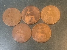 Lot de demi-penny britanniques : 1915 1917 1919 1920 1921