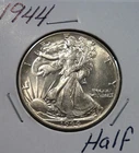 1944 Walking Liberty Silver Half Dollar AU/UNC