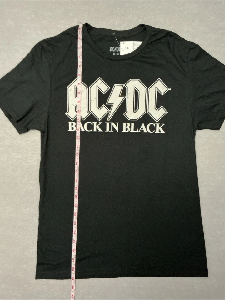 AC/DC Back In Black Angus Young Classic Rock  New Black T-shirt Size:Medium - Image 4 of 4