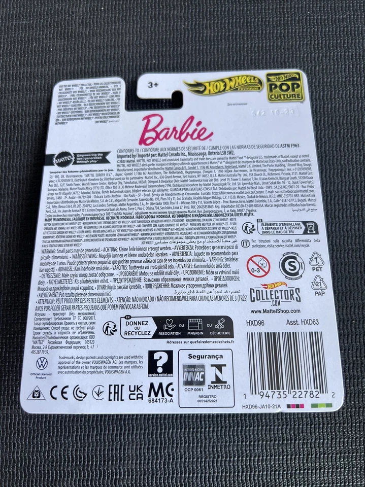 Hot Wheels Premium BARBIE Kool Kombie Surf VW Volkswagen Bus Protector Case - Image 3 of 3