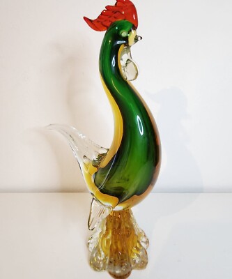 Glas Murano Hahn (hat einen kleinen Chip siehe Bilder)