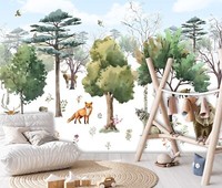 Consalnet Vlies Fototapete Wald Tiere GrüN Weiß 312X219 Cm Kinderzimmer