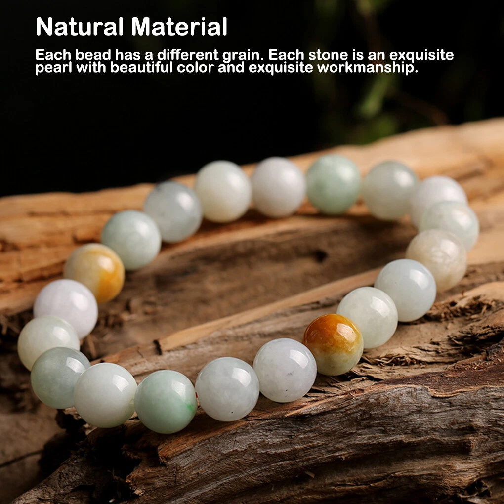 Stone Bracelets Women Beaded Jadeite Bangles Fashion Accessory