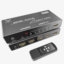 HDMI Switch 5 Ports with Remote, 4K@60Hz- 5 in 1 Out. Works with PS5
