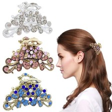 3 Pcs Vintage Rhinestone Hair Clip Alloy Fancy Hair Barrette with Decorative ...