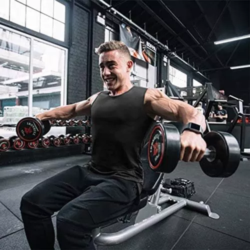 Mens Gym Muscle Singlets Workout Tank Top Bodybuilding Sleeveless Tee - Picture 3 of 30