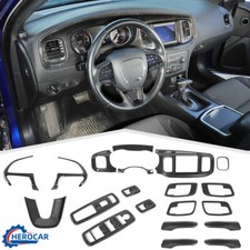 20pcs Interior Accessories Trim Full Set Kit Fit For Dodge Charger 2015-2023 Us
