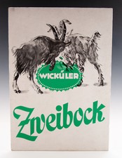 Pappschild - WICK&Uuml;LER Zweibock - wohl um 1955