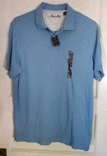 NWT TASSO ELBA SIGNATURE MEN'S BLUE POLO SHIRT SZ M