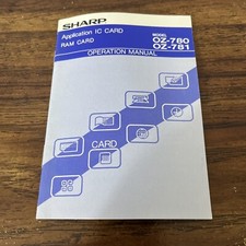 Sharp Wizard Electronic Organizer OZ-780 Manual Only