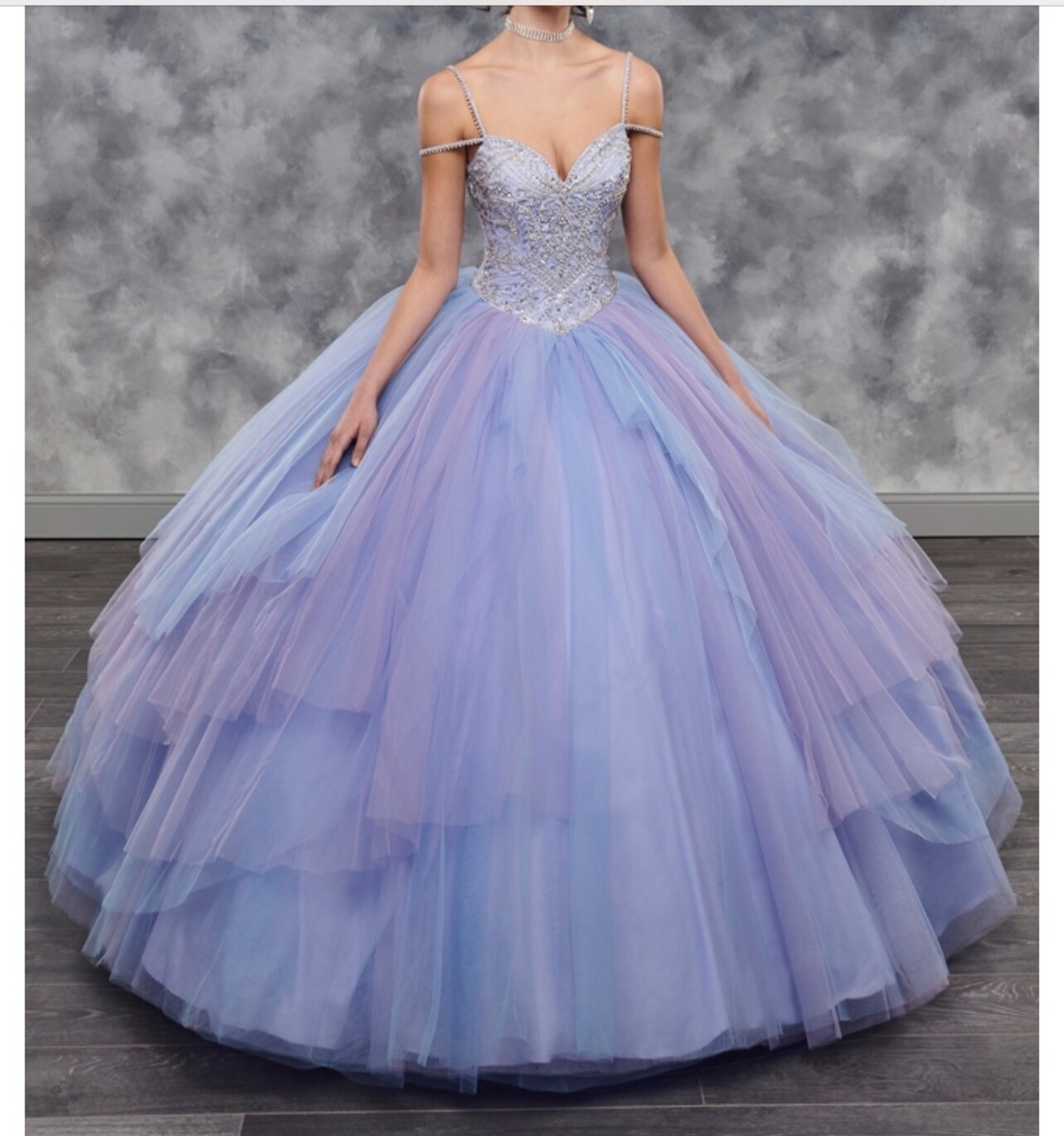 quinceanera dress, cotton candy color Marys bridal