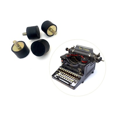 x4 New Replacement Rubber Feet for Rex Typewriter Part Rex Visible No.4 No.6