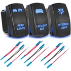 3x LED Light Rocker Switches 5 Pin On-Off SPST For Polaris Ranger RZR UTV Can-Am