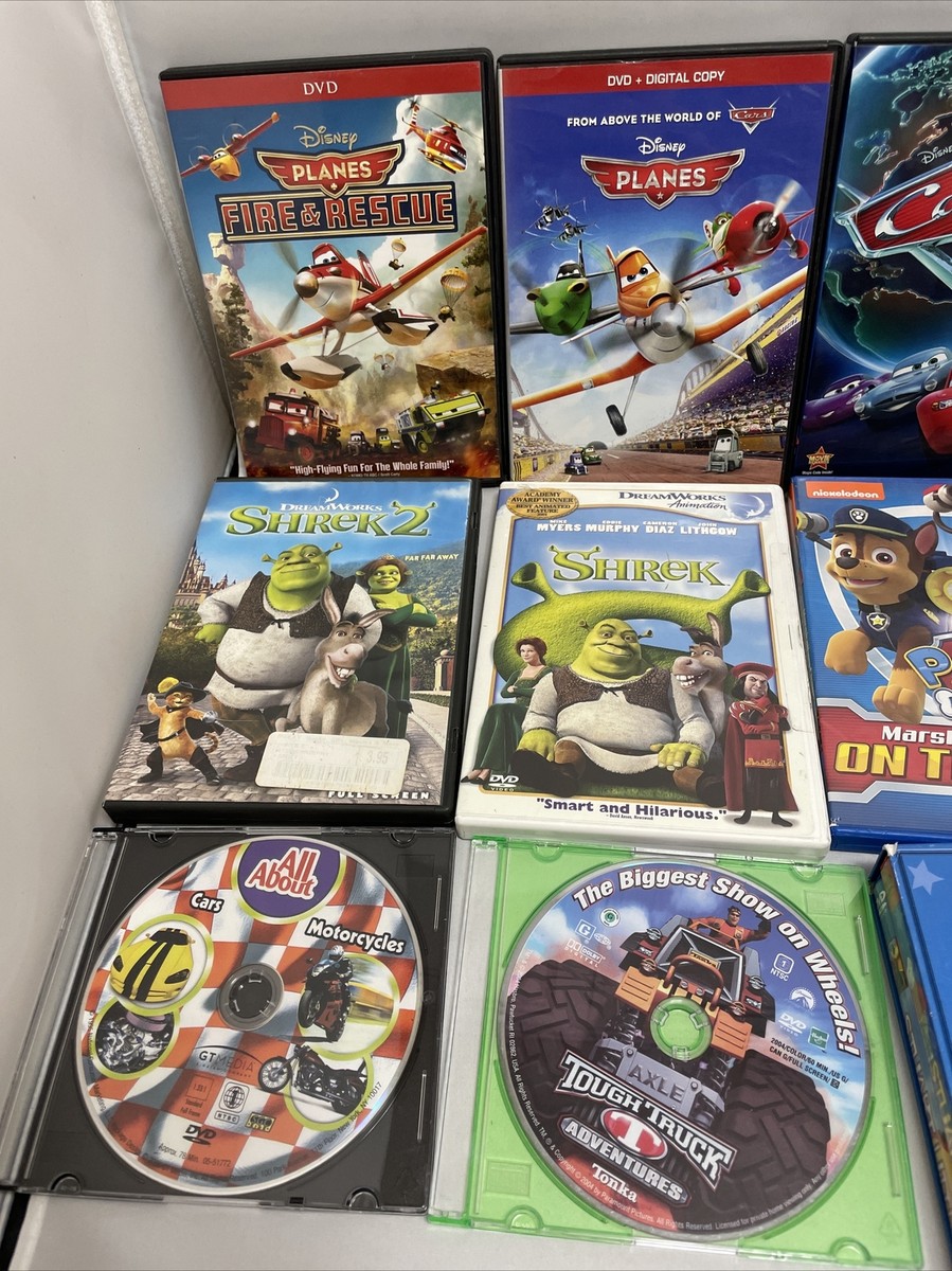 Lot of 16 Children's DVDs: Disneys Cars Planes Paw Patrol