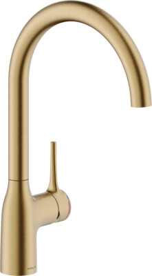KeraDomo Armatur MANIA SOFT in MATTGOLD mit Festauslauf / Systemceram