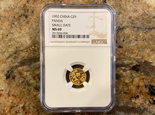 Photo of a 1992 Chinese Gold Panda 1/20 oz from an eBay listing that sold on Dec 20, 2025