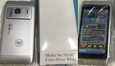  High Quality  Genuine Original Dummy NOKIA N8 Silver White Display phone toy