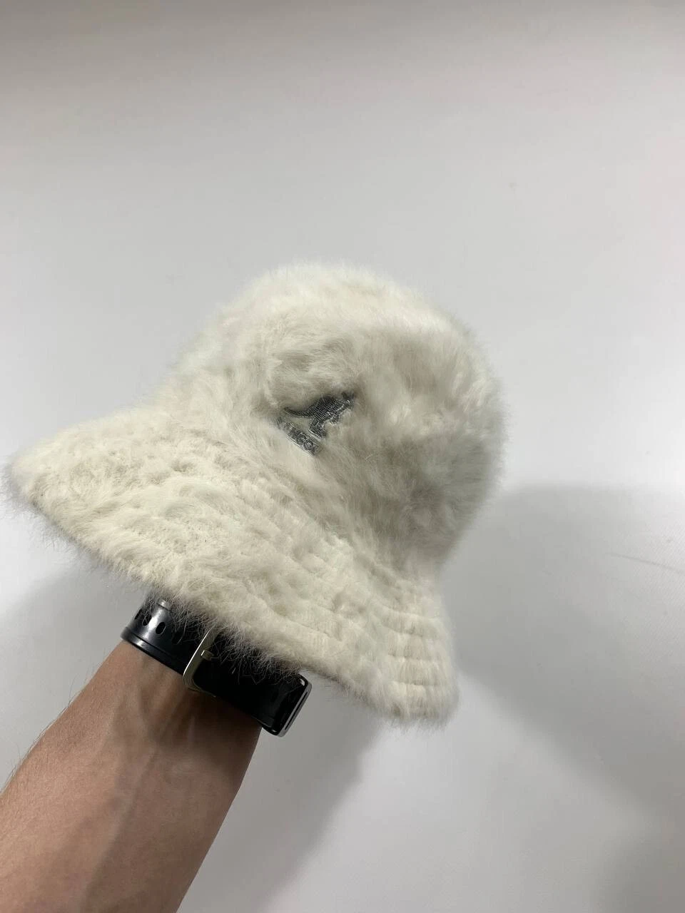 Kangol Furgora White Bucket Hat Size L Fur Unisex Casual Vintage