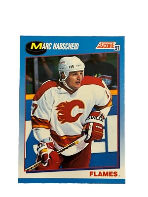 Brand New: Vintage  91 SCORE Marc Habscheid Calgary Fames Bilingual Card