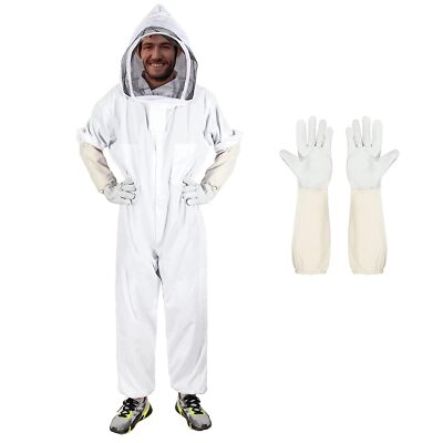Imker Bienenanzug Imkerei Schutz Premium Qualität mit Schleier Kapuze Handschuhe