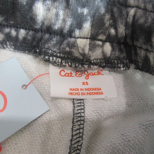 Cat & Jack Girl Size XS Pull-On Shorts Drawstring Dark Grey Tie Dye - Picture 7 of 8