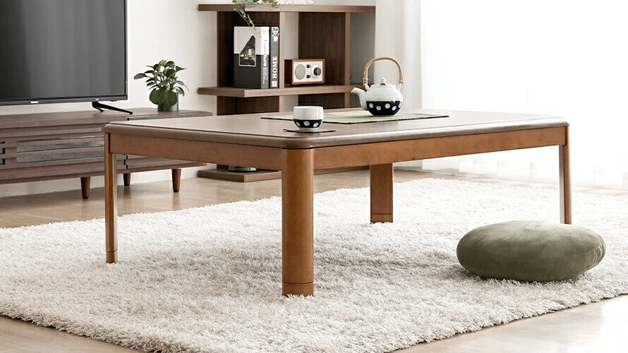 Rectangular Kotatsu Table 120 x 80cm Simple Center Table with Halogen Heater - Image 2 of 4