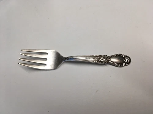 Vintage International Brocade Sterling Silver Baby Fork 4-1/8” No Mono 17g