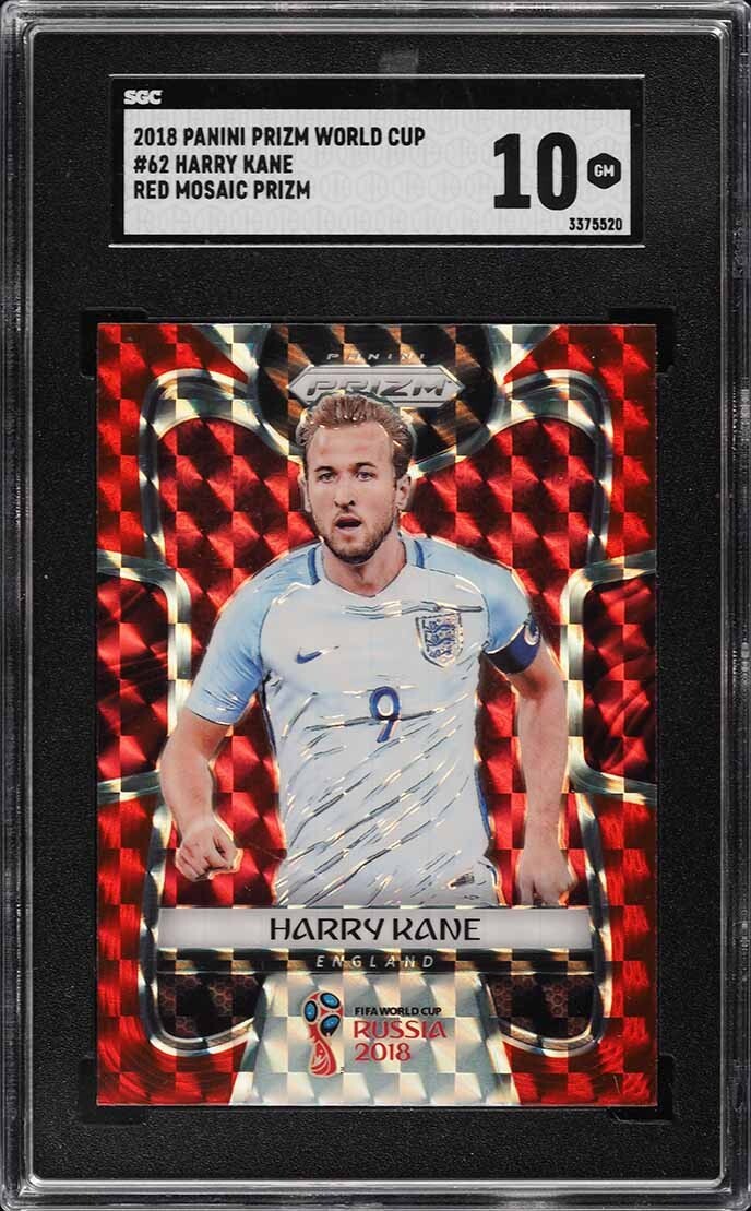 HARRY KANE 2018 Panini Prizm World Cup RED Mosaic SGC 10 Gem Mint POP 5 ⚽️