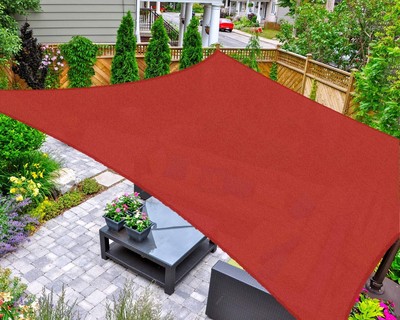 Asteroutdoor Sun Shade Sail Rectangle 12' X 16' Uv Block Canopy For Patio Backya