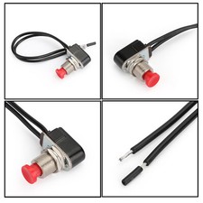 5pc Normally Closed Momentary Self-resetting PushButton Reset Switch w/Wire RedB