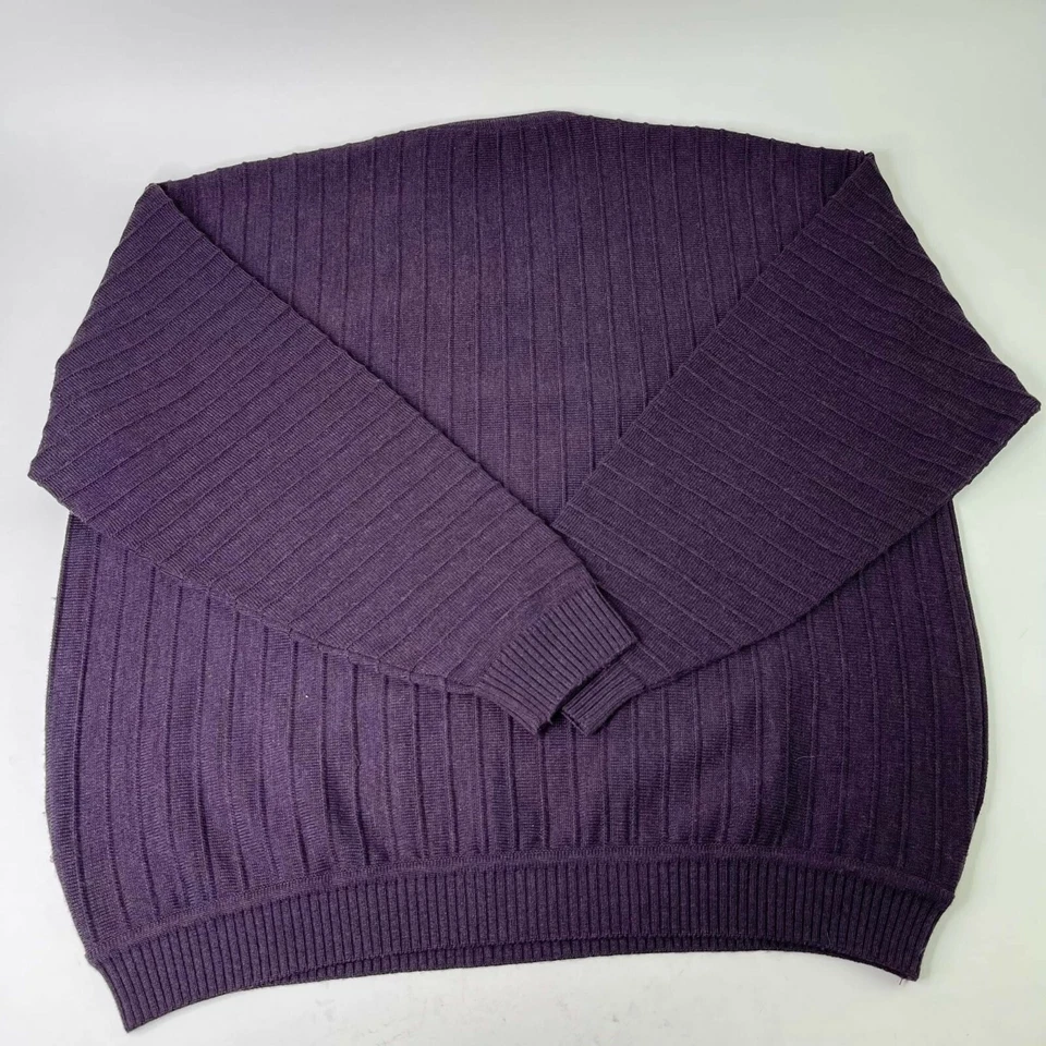 SUÉTER HOMBRE ST. CROIX ÍNDIGO PÚRPURA TALLA XL lana tejido cuello en V Foto 2 de 4