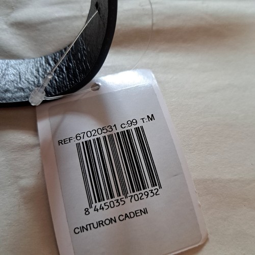 Cinturón de imitación de cuero con cadena dorada mango talla M nuevo con etiquetas - Imagen 2 de 13