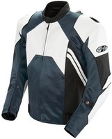 Joe Rocket Radar Leather Jacket White Gunmetal Us 44 on sale Joe Rocket Radar Leather Jacket White Gunmetal Us 44 on sale