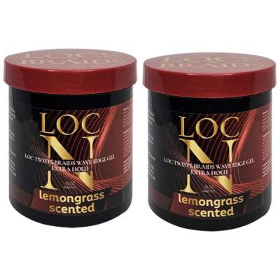 !!!NEW!!! LOC N Edge Gel EXTRA HOLD 16 Oz. ''LEMON GRASS'' - ''Pack of 2''